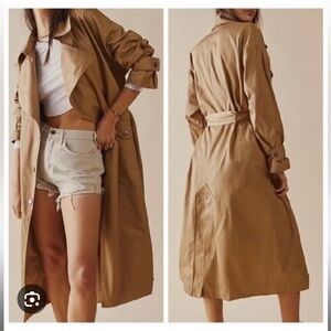 Free People Soho Rain Trench Coat